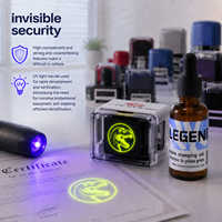 Timbre photosensible invisible à base d'huile réactif aux UV 365nm pour sérigraphie à séchage rapide, sceau de sécurité anti-contrefaçon pour