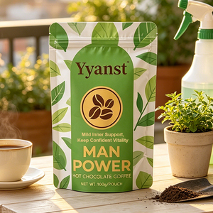 Man Power Chocolate Caliente con Café, Fórmula Suave para el Cuidado Interior, Granos de Cacao 100g, Bebida Energética Diaria para el Bienestar Masculino, OEM, Marca Privada - Product Image 2