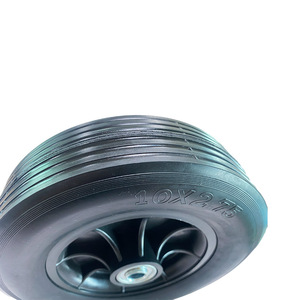 Rueda de goma sólida New Temple 10x2.75, rueda giratoria industrial fija para Go Kart y uso industrial - Product Image 1