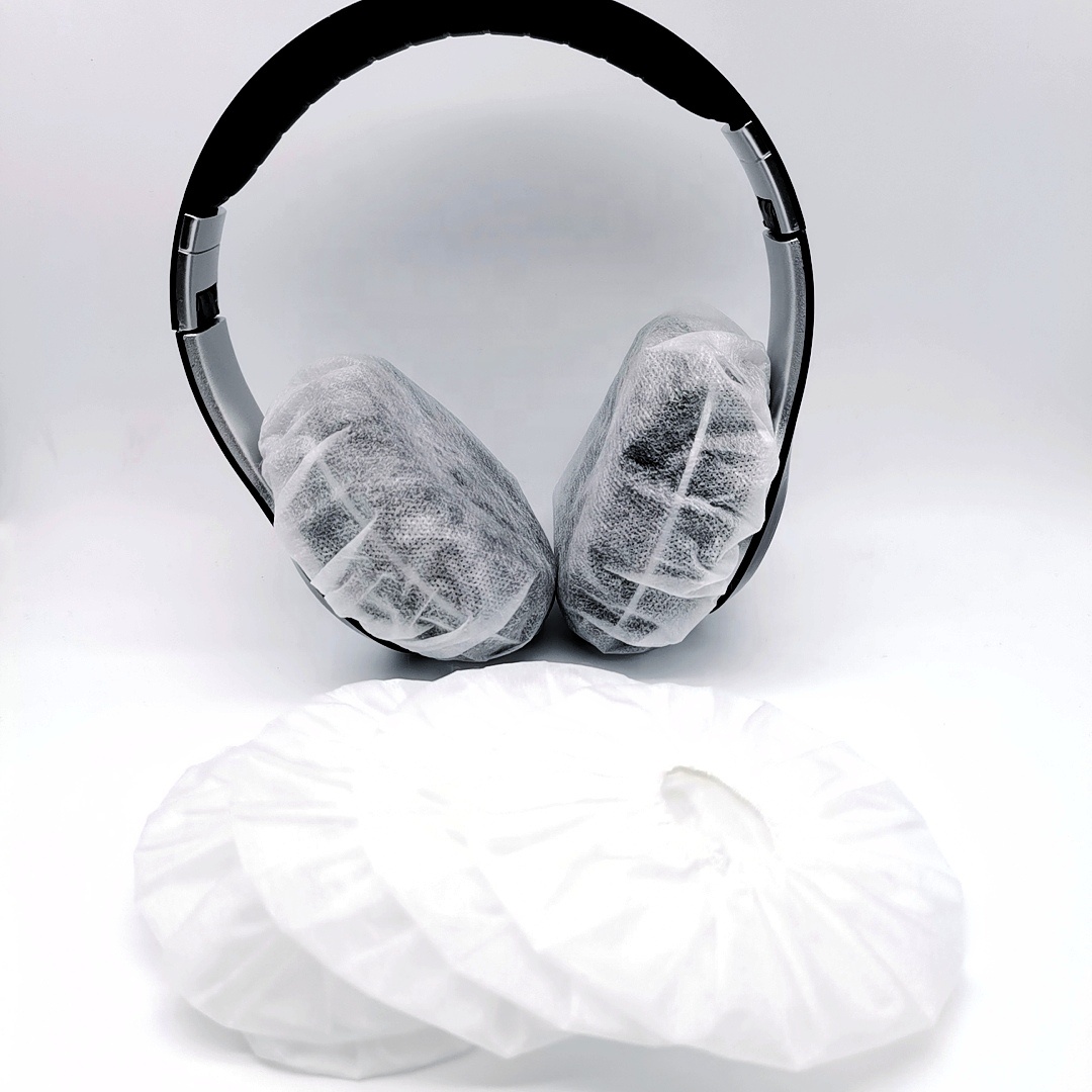 Airlines Disposable Headphone Cover Black 30 To 60gram PP Non Woven
