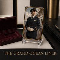 La collection de cartes à collectionner en métal de qualité supérieure Grand Ocean Liner pour les collectionneurs professionnels et les amateurs d'art nautique vintage
