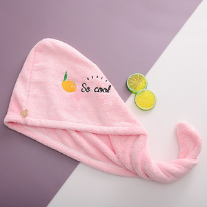 Cartoon Embroidered Terry Cloth Hair <b>Drying</b> <b>Towels</b> <b>Quick</b> Dry Rectangular For Home Adult Use - Product Image 5