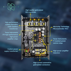 Amplificateur de puissance élevé avec <span class=keywords><strong>Bluetooth</strong></span> intégré HIGHDEO HD-4.1500 Amplificateur audio de <span class=keywords><strong>voiture</strong></span> 4 canaux classe D 2280W - Product Image 2