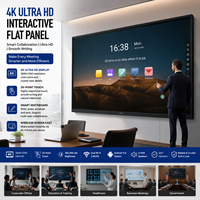 Tableau blanc interactif numérique pour salle de classe, écran tactile LCD plat 4K 120Hz 40 points, pour l'enseignement scolaire et les conférences