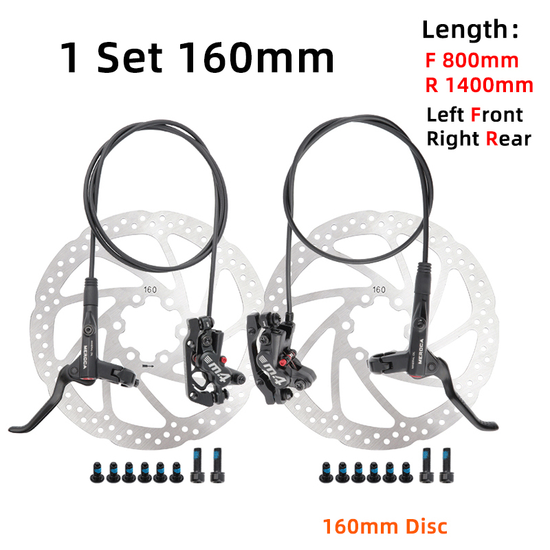 Black 1 set (left front +right rear) with 2*160mm disc