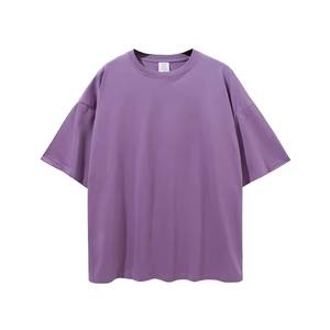 Camiseta Boxy para <span class=keywords><strong>Hombre</strong></span> 2026, Estilo Casual Holgado, Manga Corta, Corte Recortado, Estilo Vintage Urbano, Color Sólido, 100% Algodón - Product Image 4