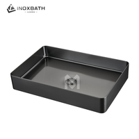 Lavabo Moderno de Lujo, Lavabo Rectangular de Acero Inoxidable 304, OEM, Estilo Europeo, Lavabo Sobre Encimera