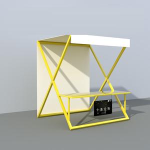 Ngoài trời đồ sắt di chuyển gian hàng khung chợ đêm bán hàng tự động bảng & khuyến mại quầy hàng hiển thị đứng kim loại xây dựng - Product Image 3