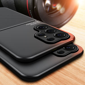 Funda Protectora para Samsung S26 S25 FE S24 <span class=keywords><strong>Ultra</strong></span> S23 <span class=keywords><strong>S22</strong></span> S21 S20 Plus, Diseño Minimalista, Antigolpes, Diagonal, Esmerilada, de Cuero - Product Image 3