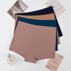Culotte gainante taille mi-haute anti-transparence en soie glacée sans coutures pour femme, legging de sécurité amincissant le ventre et les hanches - Product Image 1