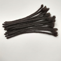 Stock natural black afro kinky natural human hair crochet virgin Indian locs dreadlock extensions 10 pollici