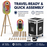 Équipement de mariage : Station de selfie portable, machine de photomaton instantané, coque de photomaton pour iPad, appareil photo reflex numérique