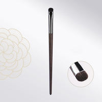 036 Gagang Kayu Ebony 41Pcs Kuas Makeup Logo Kustom Label Pribadi Kuas Smoky Eyes Bulu Sintetis Tabung Tembaga