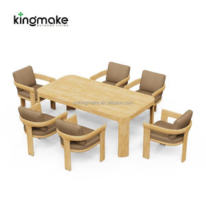 Set <span class=keywords><strong>da</strong></span> Giardino di Lusso in Legno di Teak, Mobili <span class=keywords><strong>da</strong></span> <span class=keywords><strong>Esterno</strong></span> per Patio e Villa, Set Tavolo e Sedie Rustico per Hotel - Product Image 5