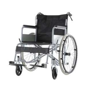 <b>Folding</b> Lightweight Wheelchair Manual With U Brake <b>Commode</b> Reclining Function For Elderly And Disabled In Stock - Product Image 1