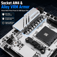 JGINYUE B450I-PLUS ARGB AM4 Motherboard DDR4 32GB 2xM.2 NVMe 4xSATA3.0 2.5G LAN Triple Video Output Mini ITX Gaming Mainboard