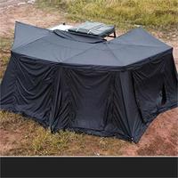 Auvent de Voiture Autoportant 2M 2.5M pour Véhicule, Tente Latérale Arrière XL Étanche à 270 360 Degrés avec Murs, Porte et Fenêtres
