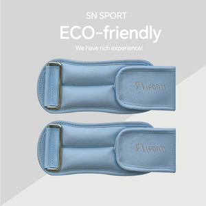 Poids de cheville et de poignet en cuir végétalien tendance en gros, couleurs et designs personnalisés avec logo en relief, poids de cheville réglable - Product Image 1