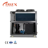 Refroidisseur d'eau industriel automatique à refroidissement par air pour le refroidissement et le chauffage, fonctionnement silencieux, adapté aux systèmes de refroidissement par eau