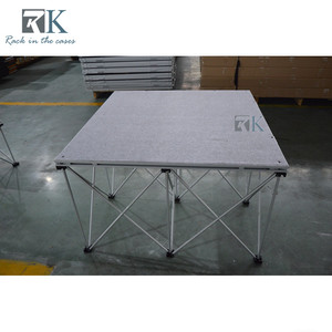 Grey Carpeted Finish <b>Platform</b> <b>Stage</b> Aluminum Spider Riser Event <b>Stage</b> - Product Image 2