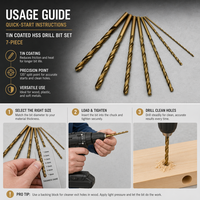 Juego de brocas helicoidales HSS M2 totalmente rectificadas DIN 338, longitud Jobber, para taladrar metal, acero inoxidable y madera, kit de herramientas, OEM de fábrica
