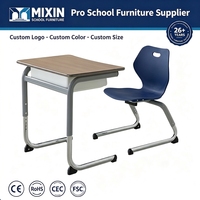 Ensemble table et chaise de classe moderne, durable et écologique pour les étudiants des collèges et universités (vente en gros)