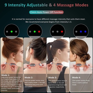 Collier de massage EMS à impulsions électriques 15 niveaux et chauffage 5 niveaux, double impulsion et compresse chaude pour les douleurs musculaires - Product Image 6