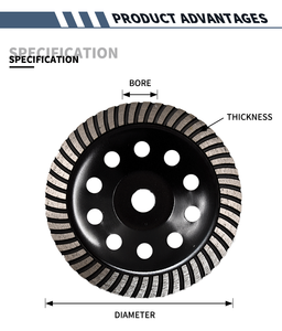 Chengyu <strong>7</strong> <strong>inch</strong> diamond <strong>grinding</strong> plate <strong>wheels</strong> for concrete great standard cup-shaped metal - Product Image 2