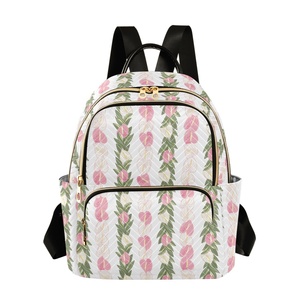 Small Casual <b>Mini</b> Girls Quilted Rucksack Zipper Travel School Bag Custom Print Hawaiian <b>Backpack</b> for Women - Product Image 1