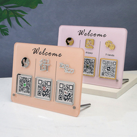 Letrero de Redes Sociales con Código QR Múltiple, Escanee para Pagar, Letrero de Negocio para Facebook e Instagram, Letrero de Pago