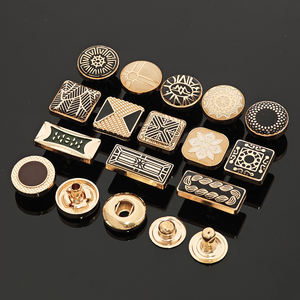 Bouton-pression métallique KUNSHUO pour vêtements, chemises, abayas et thobes, avec logo de marque en 4 parties, personnalisable pour hommes - Product Image 2