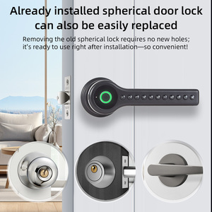 Cerradura Inteligente Digital con Huella Dactilar Yagu de Fácil Instalación para Puerta Principal, Cerradura de Puerta con Contraseña Tuya Ttlock, Botón Físico - Product Image 2