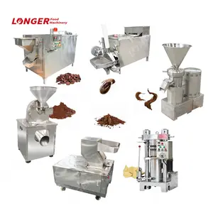 Cacao Chocolade Verwerkingsmachines Machine Cacaobonen Naar Chocolade Productielijn
