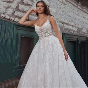 White Ball Gown Wedding Dress Halter Backless Lace <b>Floor</b> Length Natural Waist Zipper Closure 2026 Design - Product Image 3