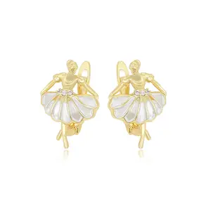 S00149486 xuping jewelry rhinestone crystal earrings cheap fashion elegant ballerina 14K gold color earrings