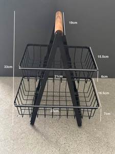 Dismountable Metal <b>Wire</b> Fruit <b>Basket</b> Kitchen Countertop <b>Storage</b> Holder with Snacks Portable Fruit Stand - Product Image 5
