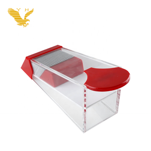 YH <span class=keywords><strong>Casino</strong></span> - Barajador de Cartas de Póquer Profesional de Acrílico para 8 Barajas, con Cabeza Roja - Product Image 5