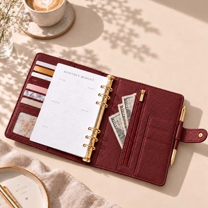<span class=keywords><strong>Agenda</strong></span> Personalizada Hongbo Luxe Ecológica de 39 Colores con Anillas A5, Planificador Mensual/Semanal/Diario, 6 Carpetas Doradas - Product Image 1