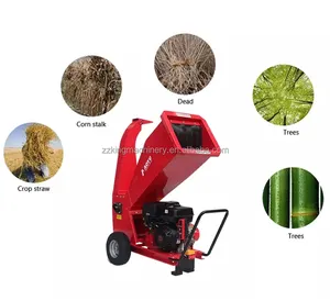 6.5 hp gasoline small home garden use tree branch wood shredder machine for yard cleanup