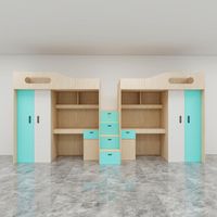 Lit superposé en bois de haute qualité, moderne, gain de place, écologique, avec bureau et tiroirs, pour garçons/filles, idéal pour l'école, l'hôtel, l'appartement, la chambre à coucher