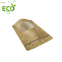 Sacs d'emballage alimentaire personnalisés de haute qualité, imprimés, avec fermeture éclair debout, ouverture de fenêtre, sacs en papier kraft