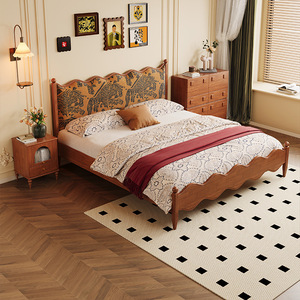 Vente en gros d'un <span class=keywords><strong>lit</strong></span> nordique à la française en bois massif mobilier <span class=keywords><strong>de</strong></span> chambre à coucher cadre <span class=keywords><strong>de</strong></span> <span class=keywords><strong>lit</strong></span> simple King Queen Size tissu moderne ensemble <span class=keywords><strong>de</strong></span> <span class=keywords><strong>lit</strong></span> double - Product Image 2