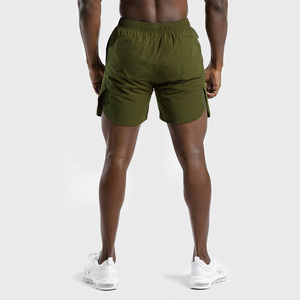 Wholesale Cheap Sports Fitness Active Gym Polyester Custom Mens Running Brand Olive <strong>Tech</strong> <strong>Shorts</strong> - Product Image 5