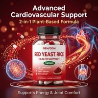 Capsules d'extrait de levure de riz rouge Monascus OEM - Soutien énergétique musculaire pour adultes, santé des articulations, bienfaits pour la santé vasculaire, qualité alimentaire, 60 gélules