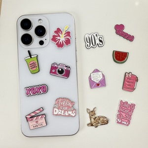 Tùy Chỉnh Điện Thoại Di Động Sticker Quốc Gia Biểu Tượng Cờ Lưu Niệm Mặt Dây Chuyền Huy Hiệu Kim Loại Điện Thoại Dán Kim Loại Độc Đáo Sticker Cho Điện Thoại - Product Image 1
