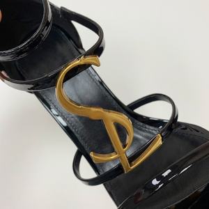 Brand designer custom-made logo high-quality luxurious high-heeled sandals and slippers, genuine leather, women's sexy shoes - Product Image 4