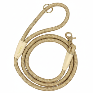 Lucpawz Lobster Snap Pet Leash 5 pies, correa de nylon fuerte especial, correa de perro de cuerda de color sólido para todas las razas (oro, 5 pies * 10mm) - Product Image 1
