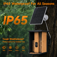 Panneaux solaires pour caméras d'observation des oiseaux 3W, chargeur solaire extérieur avec support réglable pour mangeoire à oiseaux en bambou, caméra de nid