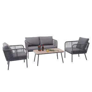 Moderne Gartens eil Sofa Set Seil Gartenmöbel Set Terrasse Set Korb weide