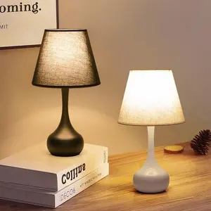 LED読書ランプテーブルランプ装飾テーブルライトファブリックランプシェード
